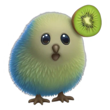 Cute Blue kiwi sticker
