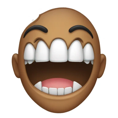 Woman with large teeth sticker