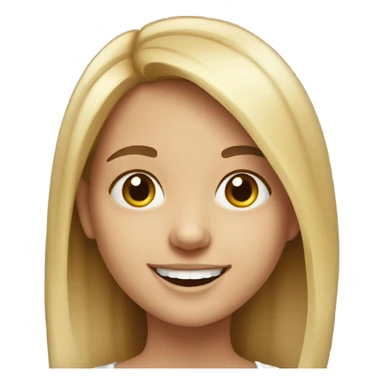 realistic portrait of smiling girl sticker