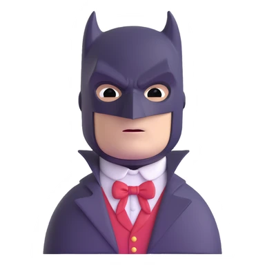 Batman with his black bat mask wearing Victorian era clothes and top hat sticker
