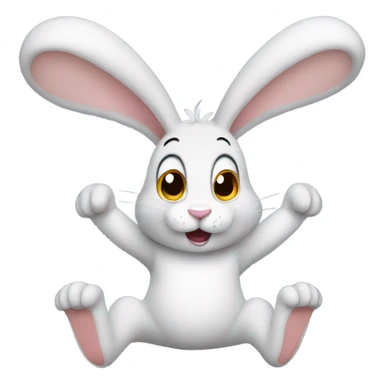 Rabbit with feet in the air sticker