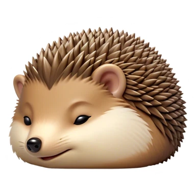 Meme-Worthy Cute Sleeping Hedgehog Portrait Emoji, Head resting peacefully with a contented smile, showcasing a delightfully compact build and a luxuriously soft brown Fur with tiny spines, eyes shut in a serene, restful nap, Simplified yet hilariously adorable features, highly detailed, glowing with a soft, drowsy light, high shine, relaxed and utterly lovable, stylized with an air of playful laziness, bright and heartwarming, soft glowing outline, capturing the essence of a comically sleepy hedgehog, so meme-worthy it feels like it could instantly become the next viral sensation of adorable slumber! sticker