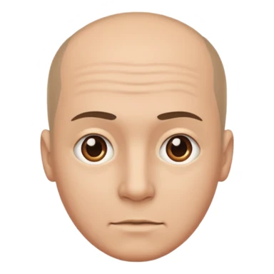 a stupid man with a very flat head sticker