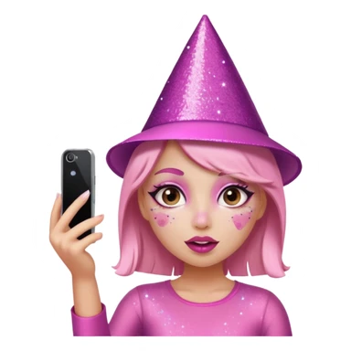 glitter pink girl naughty selfie sticker
