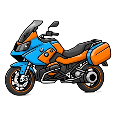 blue BMW motorcycle sticker