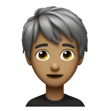 emo kid with big eyebags sticker