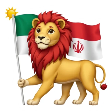 پرچم شیر خورشید رو برام استیکر کن sticker