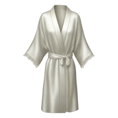 white silk lace robe sticker
