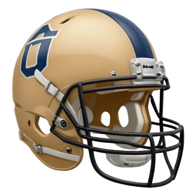 College football player helmet in light tan color  sticker