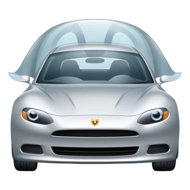 car with a transparent shield or film sticker