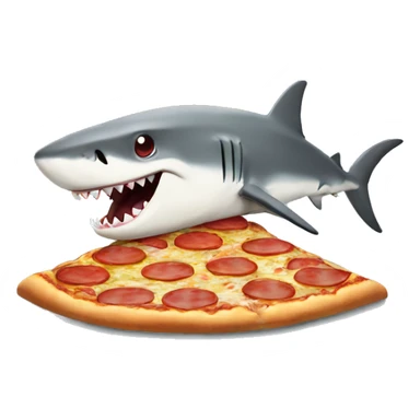 shark eating a pizza sticker