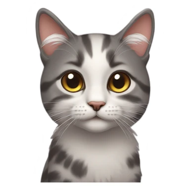 cat cute whit false lashes sticker