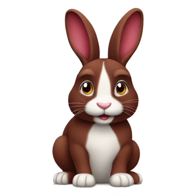 Burgundy bunny  sticker