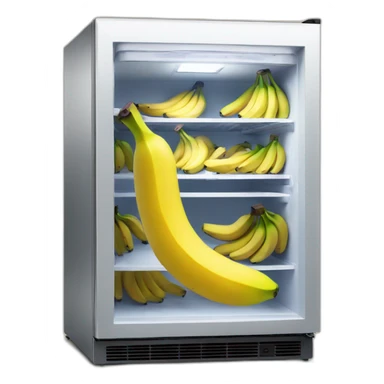 Banana inside fridge sticker