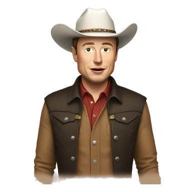 elon musk cowboy sticker