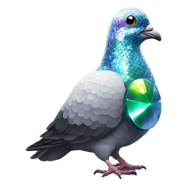 disco ball pigeon sticker