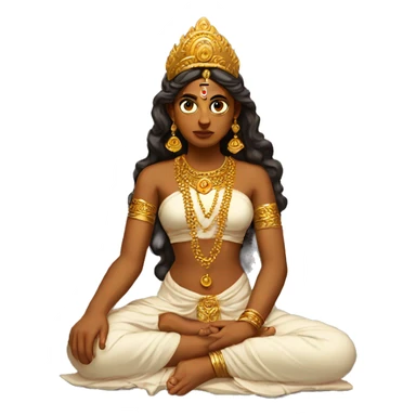 Durga goddess but sad  sticker