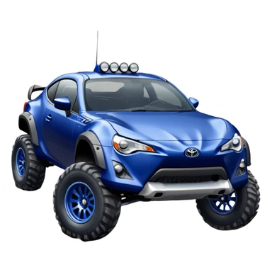 Long wheelbase widened pearly midnight snow dark blue 2nd generation 2025 Toyota 86 off-road racer sticker