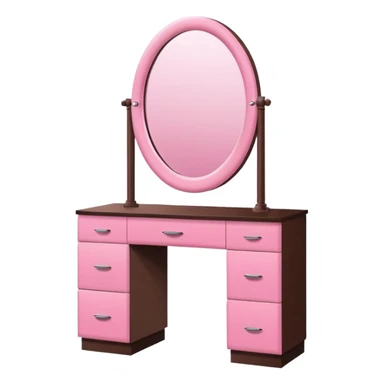 pink and brown modern vanity sticker
