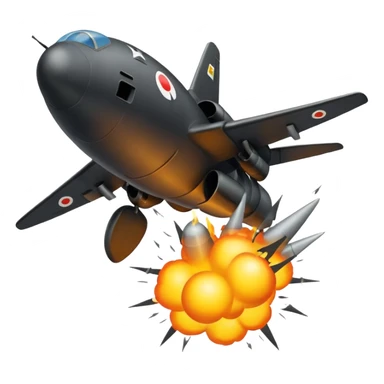 Kamikaze dropping bomb sticker