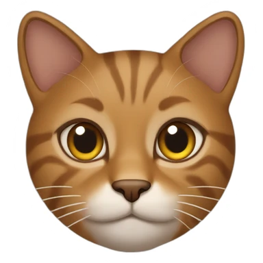 a brown cat who draws sticker