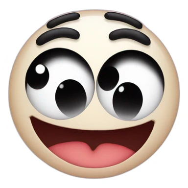emoji with heart eyes and goofy smile sticker
