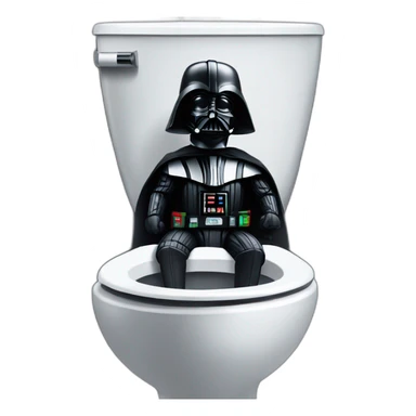 darth vader sat on the toilet sticker
