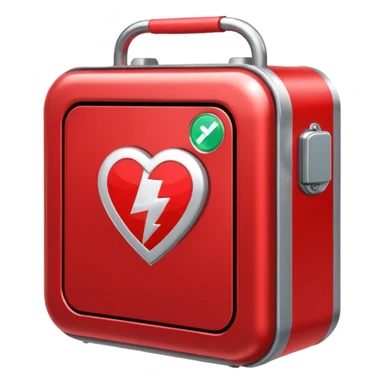 AED box, sparkling highlights sticker