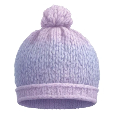 Pastel knit hat sticker