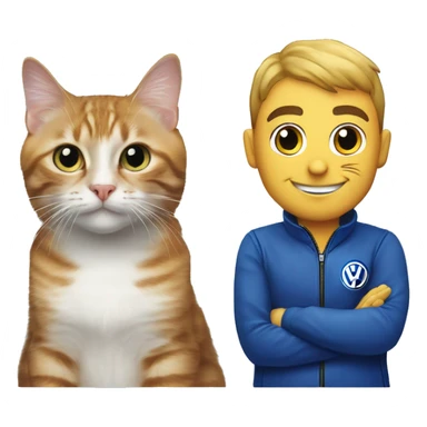 Vw golf 6 r and a cat sticker