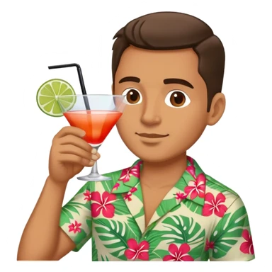 man sipping cocktail sticker