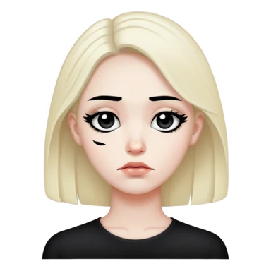 An emo sad face sticker