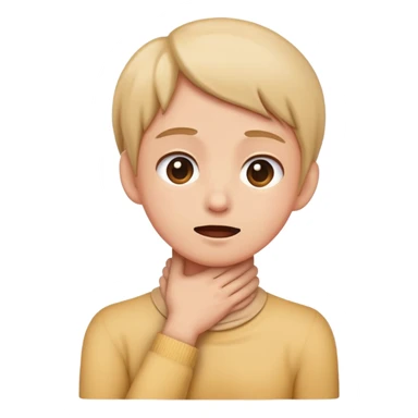 Person grabbing neck  sticker