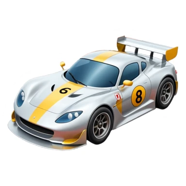 race car with track and cool background sticker