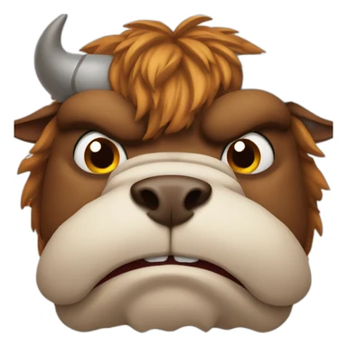 angry bull sticker