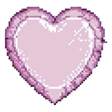 light pink heart pixel art style sticker