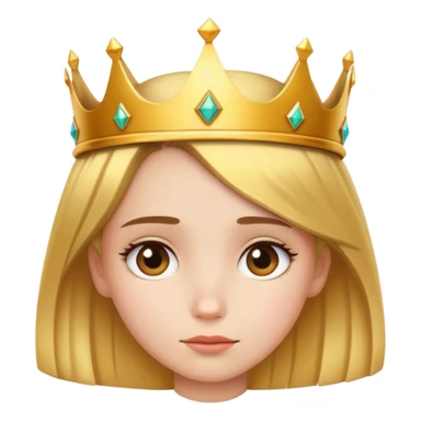 Cooper girl with crown on her head being shy sticker