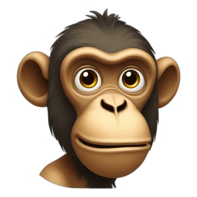 sceptical monkey sticker
