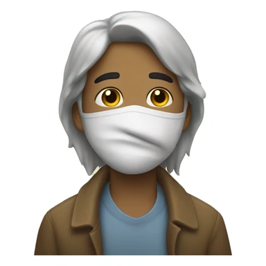 Una cara triste fumando  sticker