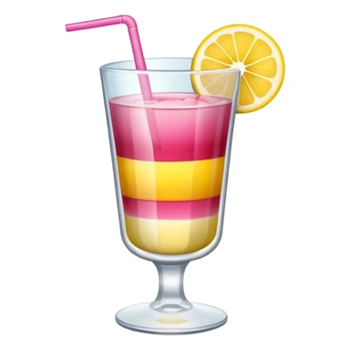 half pink half yellow color drink  sticker