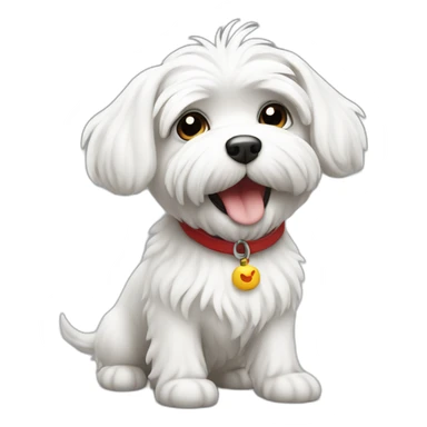 Maltese playing sticker