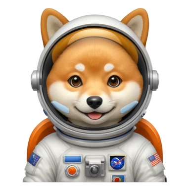 shiba dog astronaut sticker