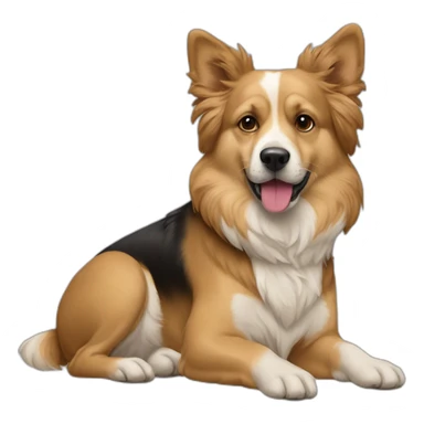 Perro cruce de pastor alemán y rotwailler sticker