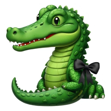 foto do jacaré de luto sticker