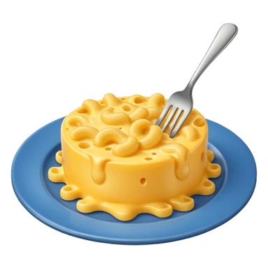 macaroni and cheese with a fork sticker