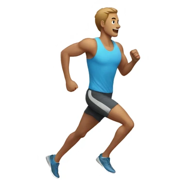 man running with sport cloths sticker