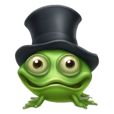 tadpole with a monocle staring mindlessly sticker
