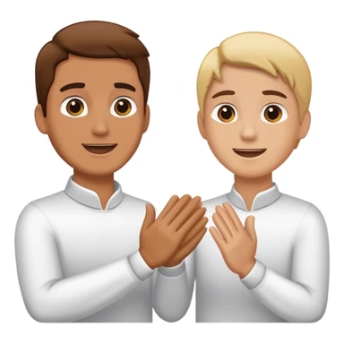 clapping another's hand 
 sticker