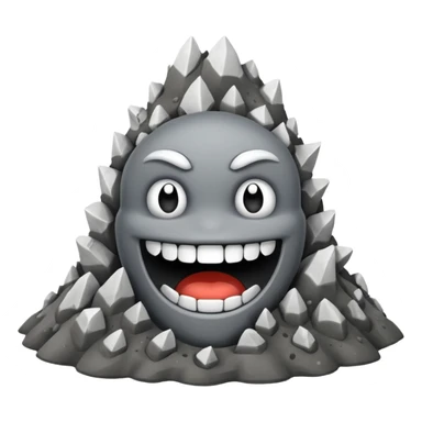 a pile of ash and dust with teeth sticker