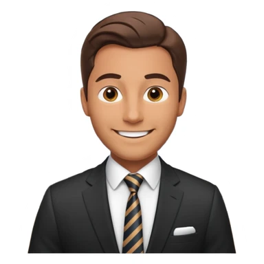 сгенерируй смайлик красавчик образ внутри компании лидер sticker